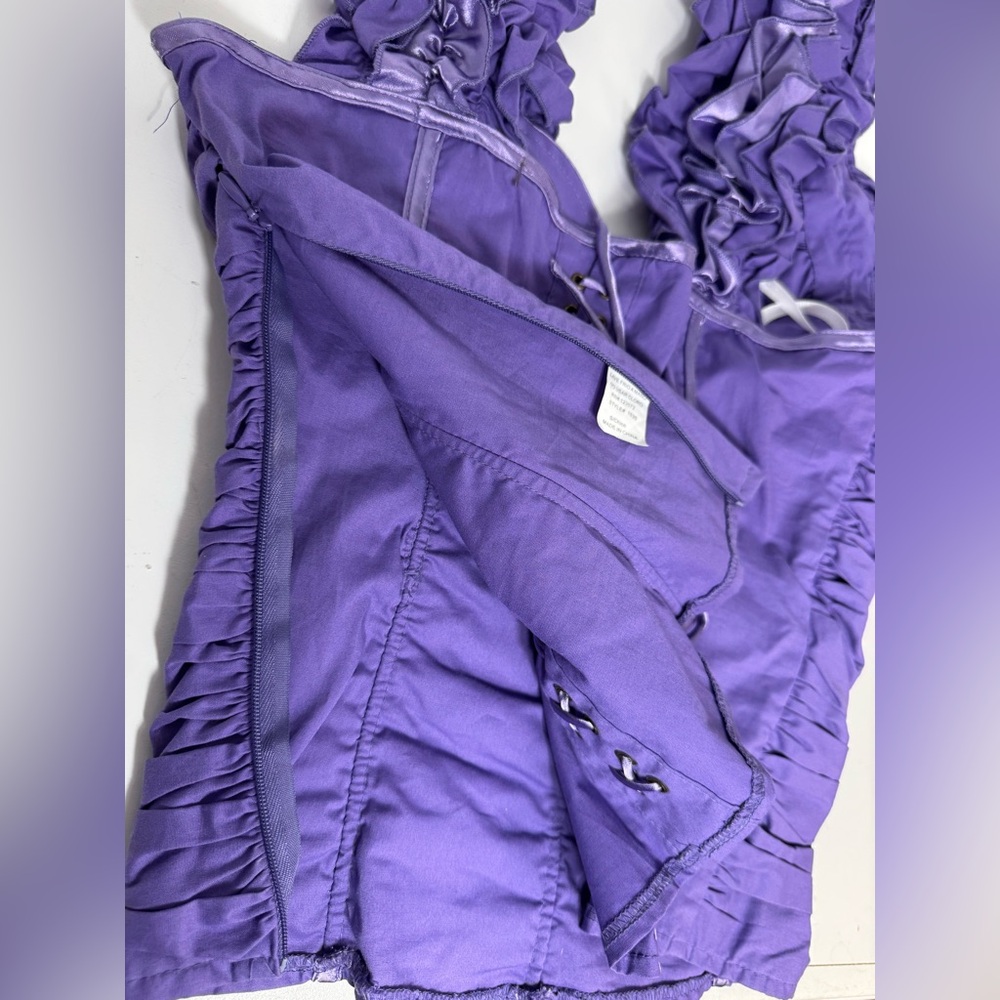 NWOT Purple Ruffled Women's Corset Top - Picture 14 of 16